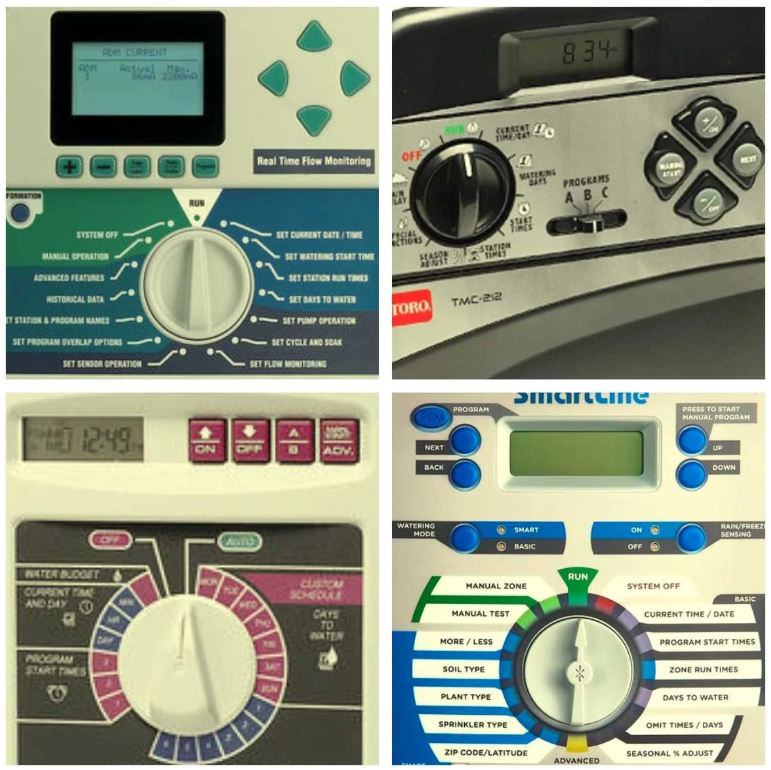 face panels of irrigation system controllers